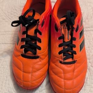 Adidas Ace Kids Orange and Black Indoor Soccer Sneakers